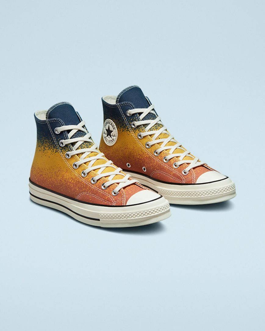 Zapatillas Altas Converse Chuck 70 Scatter Dye Hombre Doradas | PE 0P47E8